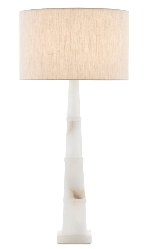 Currey and Company - 6000-0595 - One Light Table Lamp - Alabastro - Alabaster/Polished Nickel