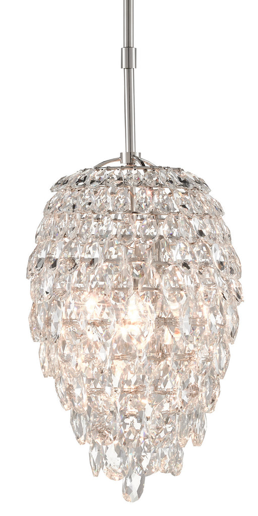 Currey and Company - 9000-0617 - One Light Pendant - Aisling - Polished Nickel