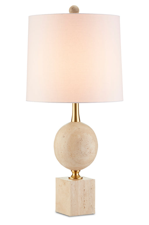 Currey and Company - 6000-0718 - One Light Table Lamp - Adorno - Natural/Beige/Antique Brass