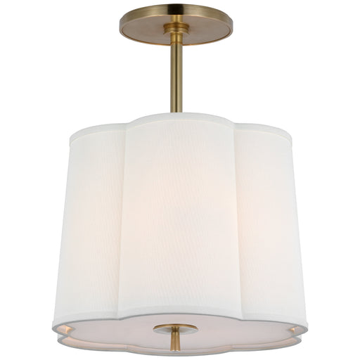 Visual Comfort Signature - BBL 5016SB-L - Three Light Hanging Lantern - Simple Scallop - Soft Brass