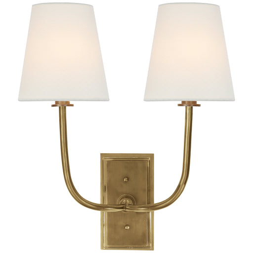 Visual Comfort Signature - TOB 2191HAB-L - Two Light Wall Sconce - Hulton - Hand-Rubbed Antique Brass