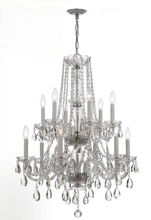 Crystorama - 1137-CH-CL-MWP - 12 Light Chandelier - Traditional Crystal - Polished Chrome