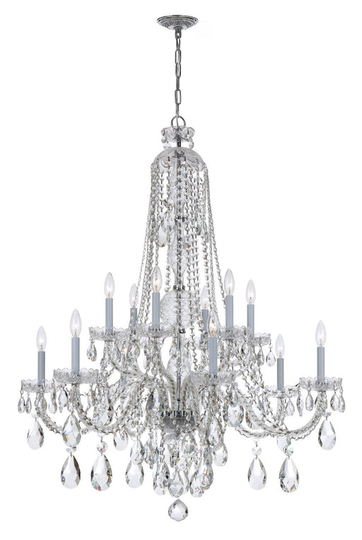 Crystorama - 1112-CH-CL-MWP - 12 Light Chandelier - Traditional Crystal - Polished Chrome