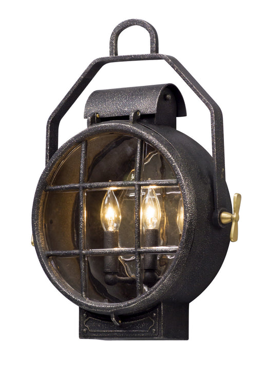 Troy Lighting - B5032-APW - Two Light Wall Lantern - Point Lookout - Aged Silver W Pol Brass