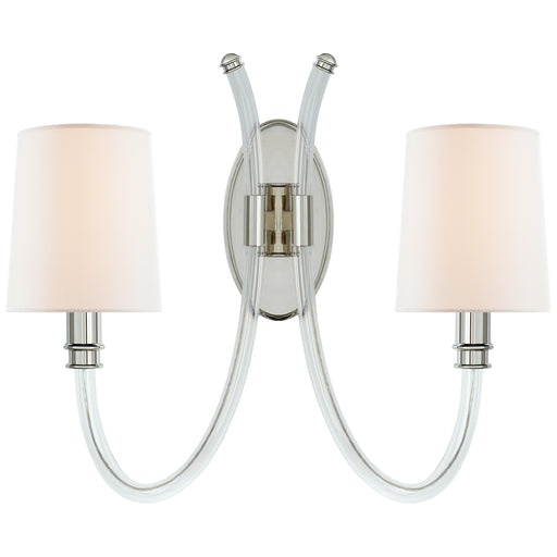 Visual Comfort Signature - JN 2030CG/PN-L - Two Light Wall Sconce - Clarice - Crystal with Polished Nickel