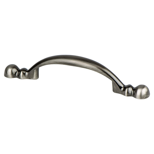 Advantage Plus Two 3 inch CC Brushed Black Nickel Rounded End Pull