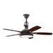 Kichler - 310018WZC - 52"Ceiling Fan - Hatteras Bay - Weathered Zinc