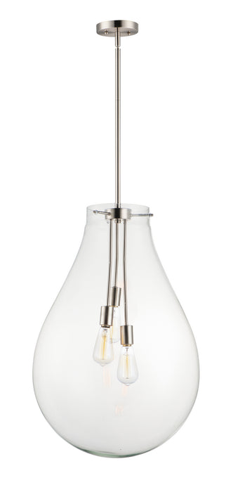 Maxim - 10166CLSN - Three Light Pendant - Gourd - Satin Nickel