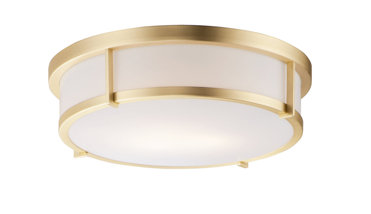 Maxim - 10270WTSBR - Three Light Flush Mount - Rogue E26 - Satin Brass