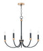 Maxim - 11375BKAB - Five Light Chandelier - Charlton - Black / Antique Brass