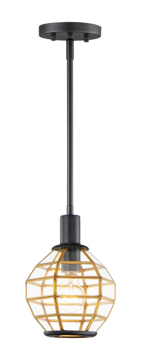 Maxim - 11541BKBUB - One Light Mini Pendant - Heirloom - Black / Burnished Brass