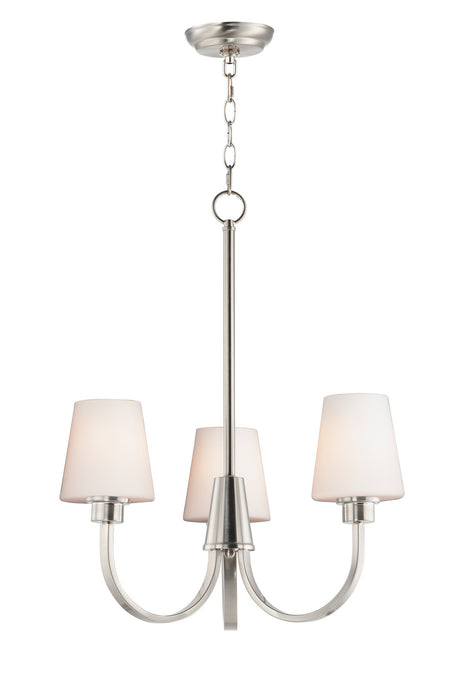 Maxim - 11823SWSN - Three Light Chandelier - Shelter - Satin Nickel