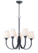 Maxim - 11825SWBK - Five Light Chandelier - Shelter - Black