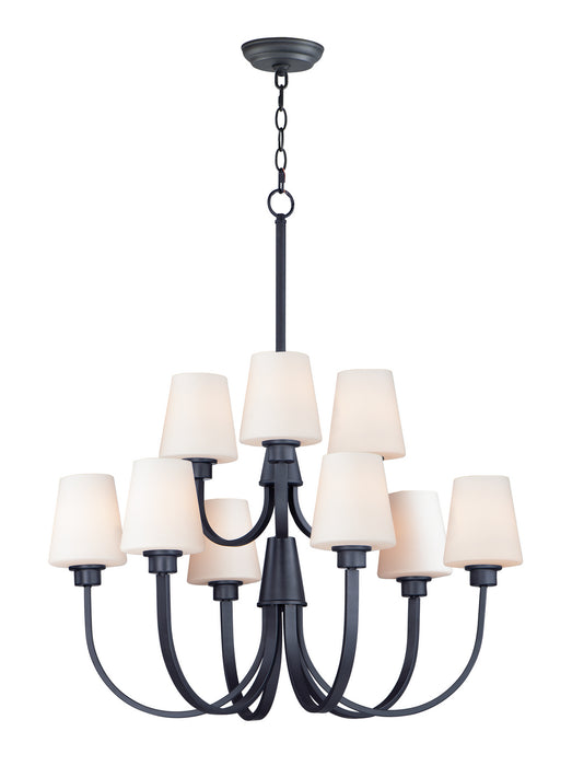 Maxim - 11826SWBK - Nine Light Chandelier - Shelter - Black