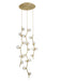 Avenue Lighting - HF4824-CLR - 24 Light Flush Mount/Pendant - Hampton - Brushed Brass With Clear Glass