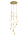 Avenue Lighting - HF4824-WHT - 24 Light Flush Mount/Pendant - Hampton - Brushed Brass With White Glass