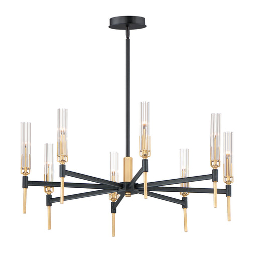 Maxim - 16128CLBKAB - LED Chandelier - Flambeau - Black / Antique Brass