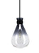 Avenue Lighting - HF8189-BLK - One Light Pendant - Del Mar - Smoke/Cleasr