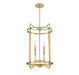 Savoy House - 3-4901-4-322 - Four Light Foyer Pendant - Kent - Warm Brass
