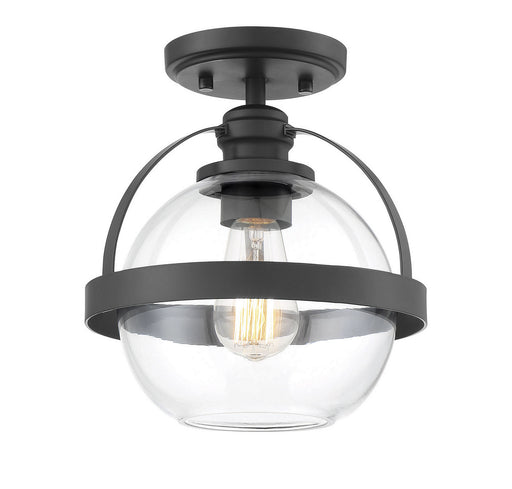 Savoy House - 6-7200-1-89 - One Light Semi-Flush Mount - Pendleton - Matte Black