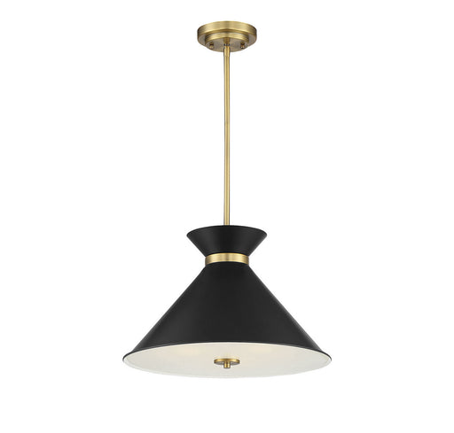 Savoy House - 7-2416-3-143 - Three Light Pendant - Lamar - Black with Warm Brass Accents