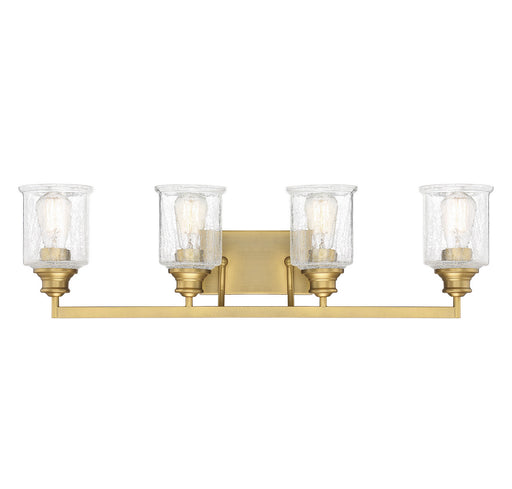 Savoy House - 8-1972-4-322 - Four Light Bath Bar - Hampton - Warm Brass