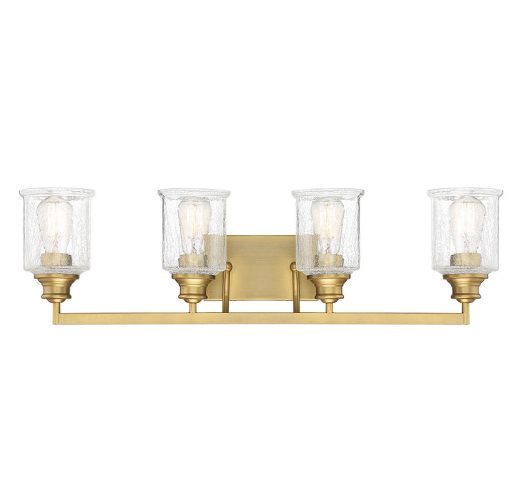 Savoy House - 8-1972-4-322 - Four Light Bath Bar - Hampton - Warm Brass