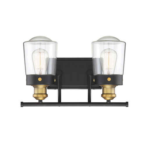Savoy House - 8-2069-2-51 - Two Light Bath Bar - Macauley - Vintage Black with Warm Brass