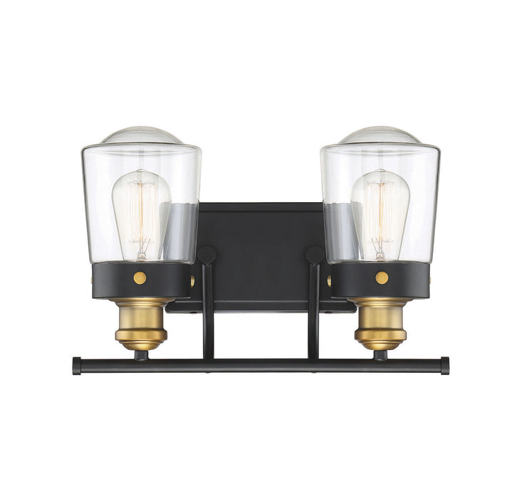 Savoy House - 8-2069-2-51 - Two Light Bath Bar - Macauley - Vintage Black with Warm Brass