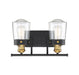 Savoy House - 8-2069-2-51 - Two Light Bath Bar - Macauley - Vintage Black with Warm Brass