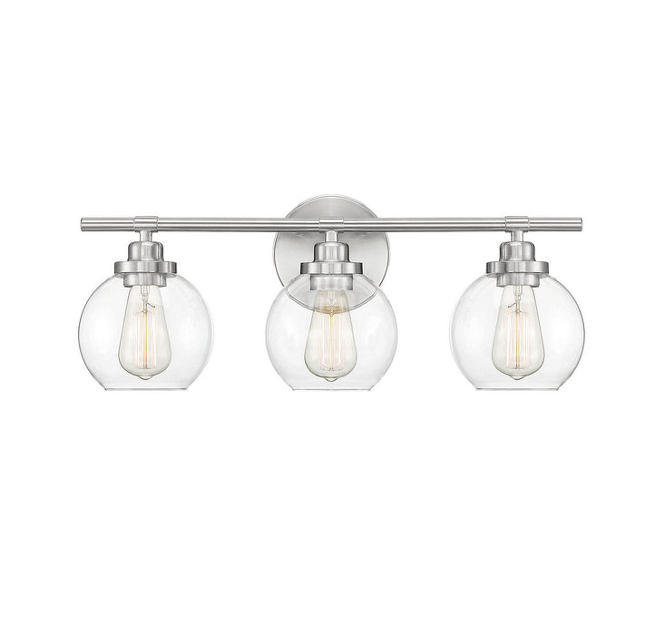 Savoy House - 8-4050-3-SN - Three Light Bath Bar - Carson - Satin Nickel