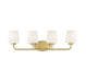 Savoy House - 8-4090-4-322 - Four Light Bath Bar - Capra - Warm Brass