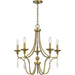 Quoizel - JOU5025AB - Five Light Chandelier - Joules - Aged Brass