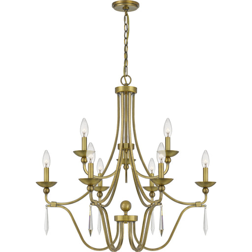 Quoizel - JOU5032AB - Nine Light Chandelier - Joules - Aged Brass