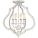 Quoizel - OKF1715AWH - Four Light Semi-Flush Mount - O'Keefe - Antique White