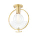 Mitzi - H387601-AGB - One Light Semi Flush Mount - Ringo - Aged Brass