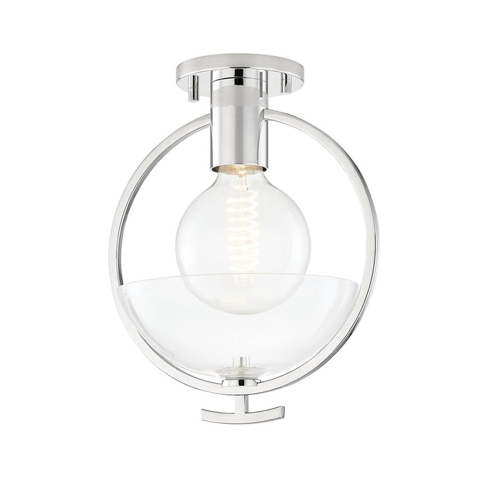Mitzi - H387601-PN - One Light Semi Flush Mount - Ringo - Polished Nickel
