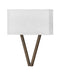 Hinkley - 41504WL - LED Wall Sconce - Vector Off White - Walnut