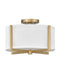 Hinkley - 41706HB - LED Foyer Pendant - Axis Off White - Heritage Brass