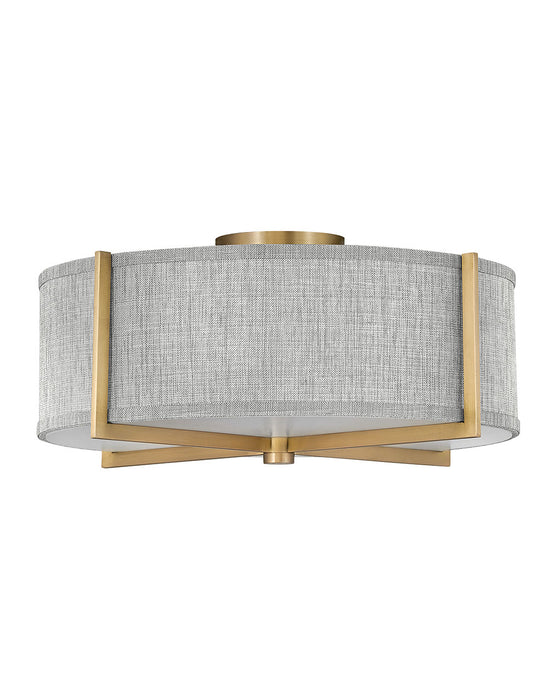 Hinkley - 41707HB - LED Foyer Pendant - Axis Heathered Gray - Heritage Brass