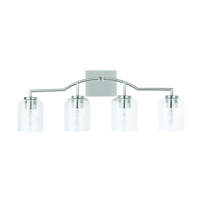 Capital Lighting - 139341BN-500 - Four Light Vanity - Carter - Brushed Nickel