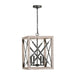 Capital Lighting - 340441WN - Four Light Pendant - Remi - Brushed White Wash and Nordic Iron