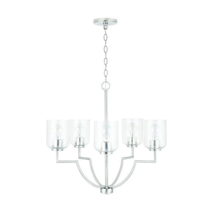 Capital Lighting - 439351BN-500 - Five Light Chandelier - Carter - Brushed Nickel