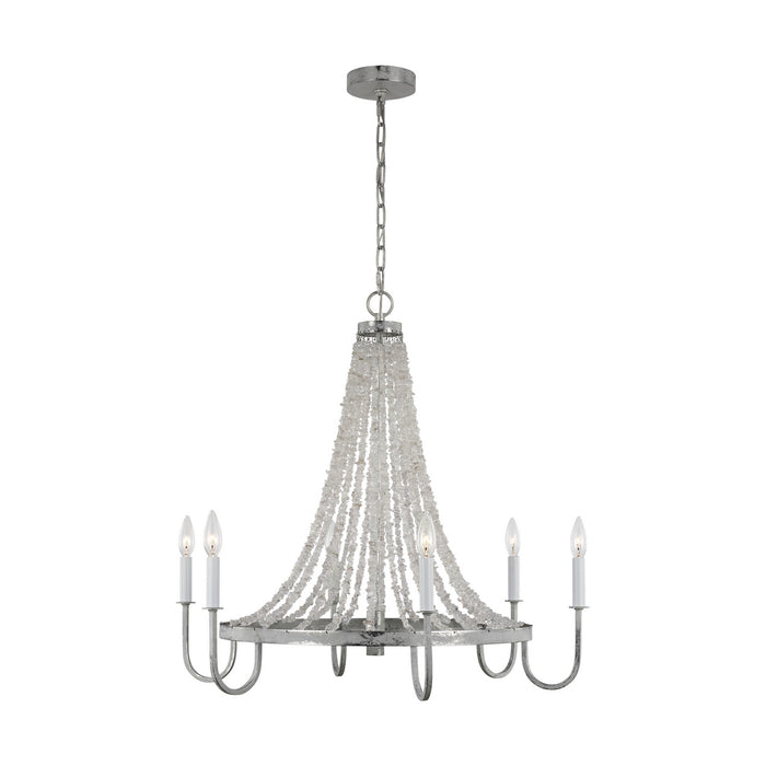 Visual Comfort Studio - AC1066SMT - Six Light Chandelier - Leon - Salt Mist