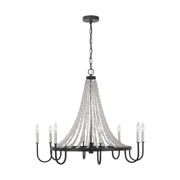 Visual Comfort Studio - AC1078DWZ - Eight Light Chandelier - Leon - Dark Weathered Zinc
