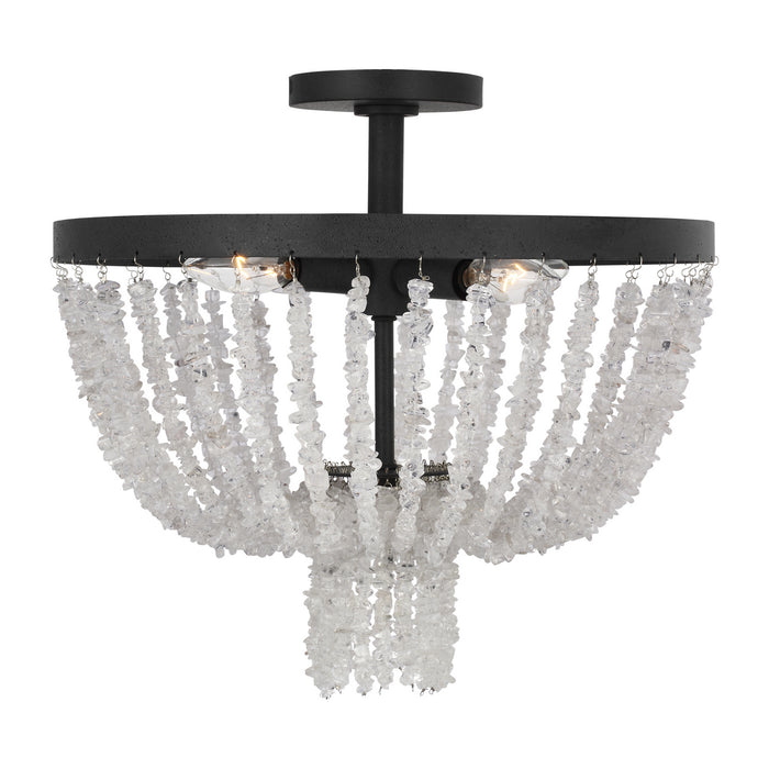Visual Comfort Studio - AF1164DWZ - Four Light Flush Mount - Leon - Dark Weathered Zinc