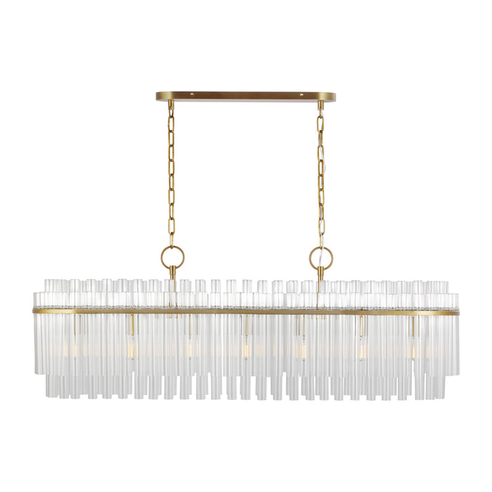 Visual Comfort Studio - CC1307BBS - Seven Light Linear Chandelier - Beckett - Burnished Brass