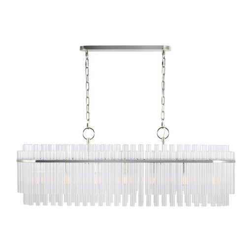 Visual Comfort Studio - CC1307PN - Seven Light Linear Chandelier - Beckett - Polished Nickel