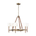 Visual Comfort Studio - LC1006TWB - Six Light Chandelier - Katie - Time Worn Brass