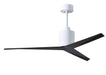 Matthews Fan Company - EK-WH-BK - 56"Ceiling Fan - Eliza - Gloss White